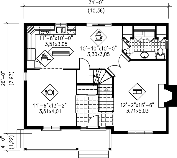 Traditional Floor Plan - Main Floor Plan #25-246