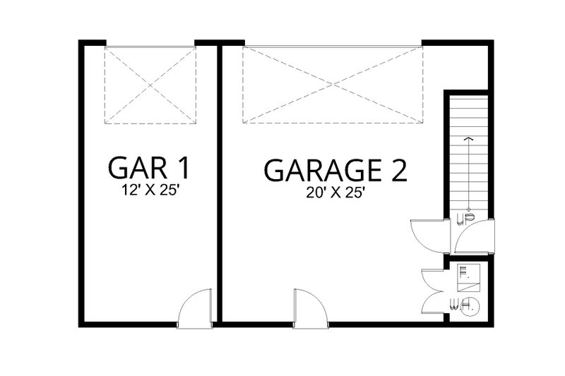 House Blueprint - Floor Plan - Main Floor for Contemporary House Plan #112-315 - 2 bed, 1 bath