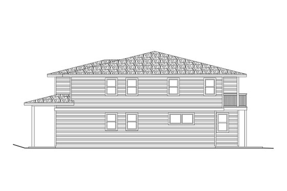 Exterior - Other Elevation 1 for Contemporary House Plan #124-1362 - 6 bed, 4 bath