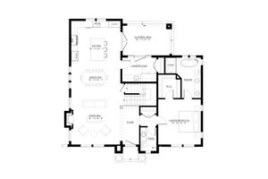 Floor Plan - Main Floor for European House Plan #1114-65 - 3 bed, 2.5 bath