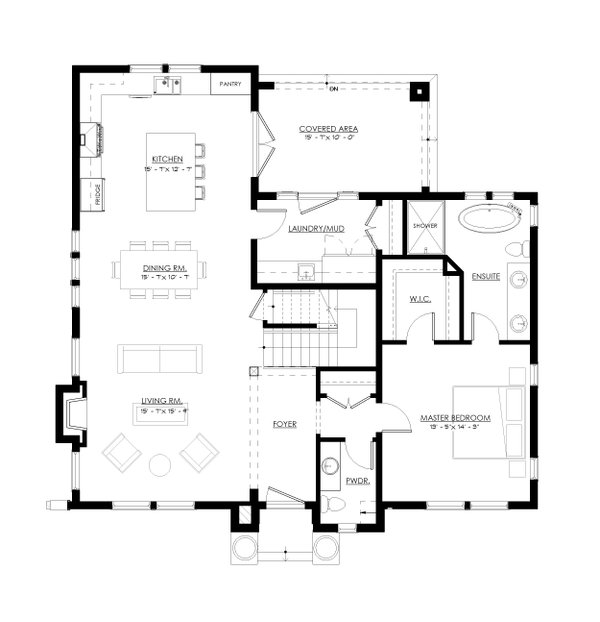 European Floor Plan - Main Floor Plan #1114-65