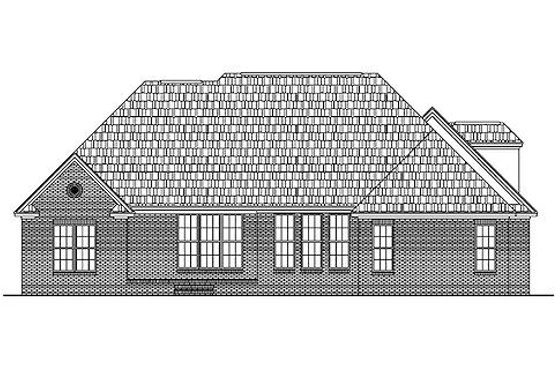 Exterior - Rear Elevation for European House Plan #430-31 - 3 bed, 2.5 bath