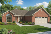 Traditional Style House Plan - 3 Beds 2 Baths 1485 Sq/Ft Plan #17-1092 Exterior 
