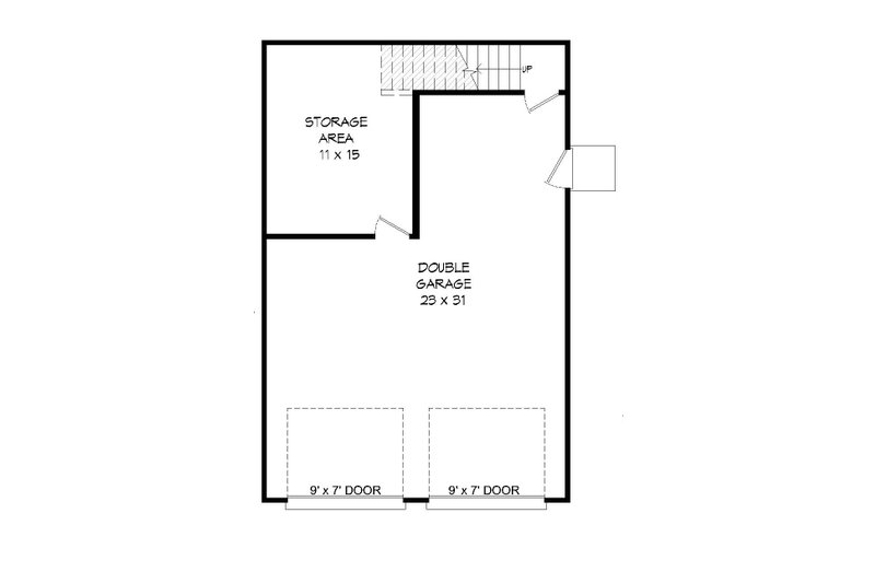 Architectural House Design - Floor Plan - Main Floor for Contemporary House Plan #932-290, 0.5 bath