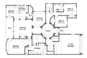 European Style House Plan - 3 Beds 3.5 Baths 2665 Sq/Ft Plan #411-718 