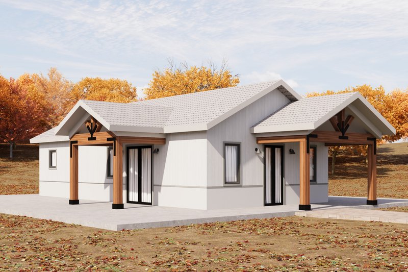 House Design - Exterior - Other Elevation for Ranch House Plan #1106-52 - 1 bed, 1 bath