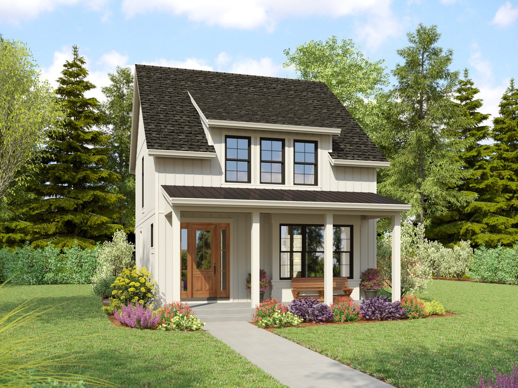 Farmhouse Style House Plan - 3 Beds 2.5 Baths 1636 Sq/Ft Plan #48-1163 ...