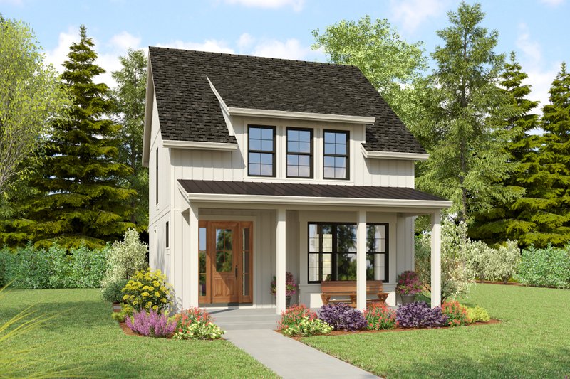 Farmhouse Style House Plan - 3 Beds 2.5 Baths 1636 Sq/Ft Plan #48-1163