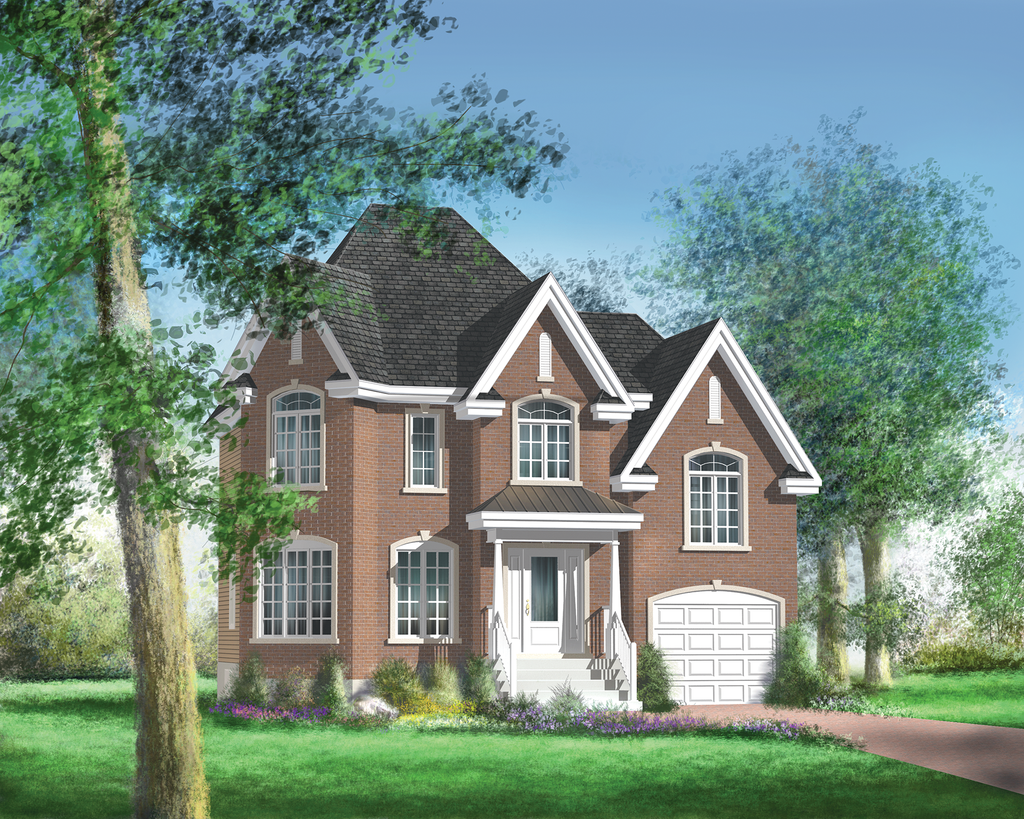 European Style House Plan - 3 Beds 1 Baths 1678 Sq/Ft Plan #25-4667 ...