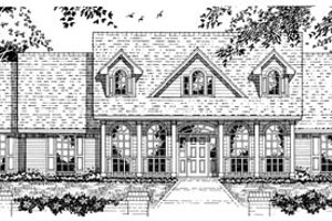 Southern Exterior - Front Elevation Plan #42-197