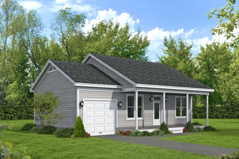 House Blueprint - Country Exterior - Front Elevation Plan #932-1300