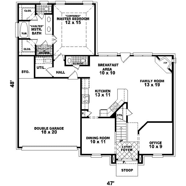 European Floor Plan - Main Floor Plan #81-478