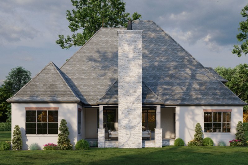 Dream House Plan - Exterior - Rear Elevation for European House Plan #923-31 - 4 bed, 3.5 bath