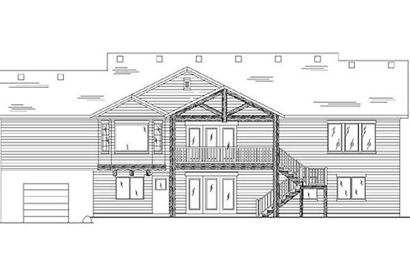 Dream House Plan - Exterior - Rear Elevation for Traditional House Plan #5-245 - 6 bed, 3.5 bath