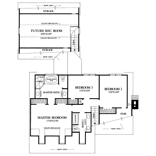 Dream House Plan - Country Floor Plan - Upper Floor Plan #137-217