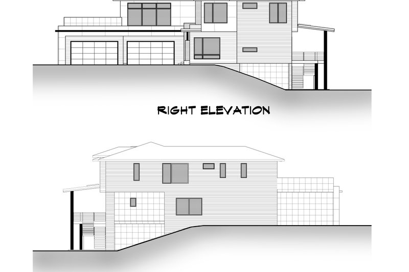 Architectural House Design - Exterior - Other Elevation 3 for Contemporary House Plan #1066-186 - 5 bed, 6.5 bath