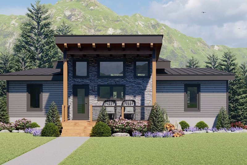 House Blueprint - Photo for Contemporary House Plan #932-784 - 3 bed, 3 bath