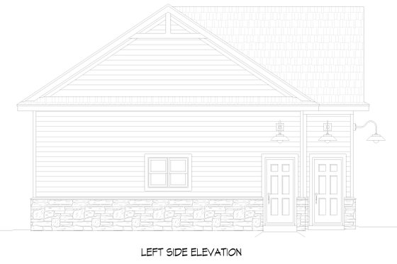 Exterior - Other Elevation for Colonial House Plan #932-1160, 0 bath
