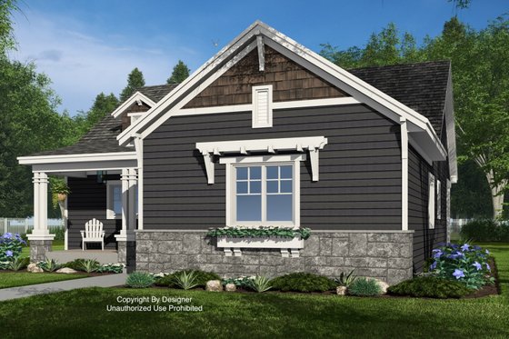 Exterior - Front Elevation 7 for Bungalow House Plan #51-1387 - 3 bed, 2.5 bath