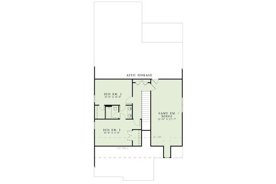 Floor Plan - Upper Floor for Bungalow House Plan #17-2408 - 3 bed, 3 bath