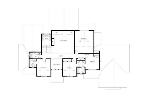 Floor Plan - Upper Floor for Farmhouse House Plan #1114-16 - 4 bed, 3.5 bath