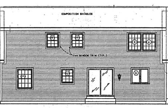 Exterior - Rear Elevation for Traditional House Plan #312-798 - 4 bed, 2.5 bath