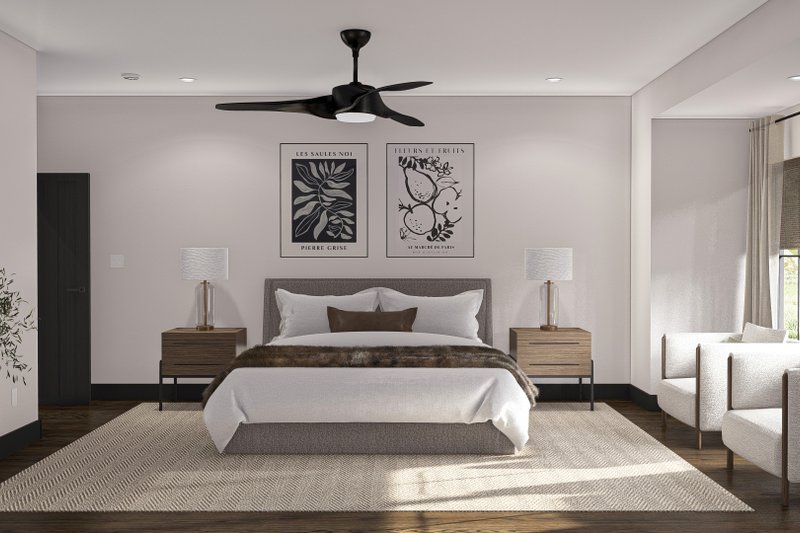 House Plan Design - Interior - Master Bedroom for Farmhouse House Plan #455-502 - 4 bed, 3 bath