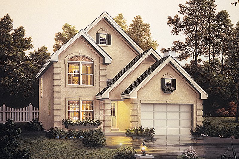 Home Plan - European Exterior - Front Elevation Plan #57-134