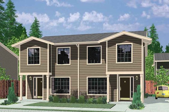 Exterior - Front Elevation for Traditional House Plan #303-359 - 6 bed, 5 bath
