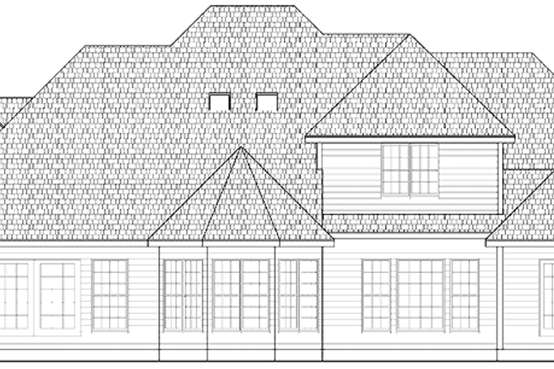 Architectural House Design - Exterior - Rear Elevation for Traditional House Plan #328-447 - 4 bed, 2.5 bath