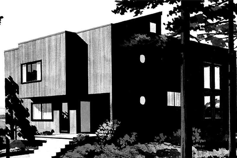 House Plan Design - Contemporary Exterior - Front Elevation Plan #320-1199