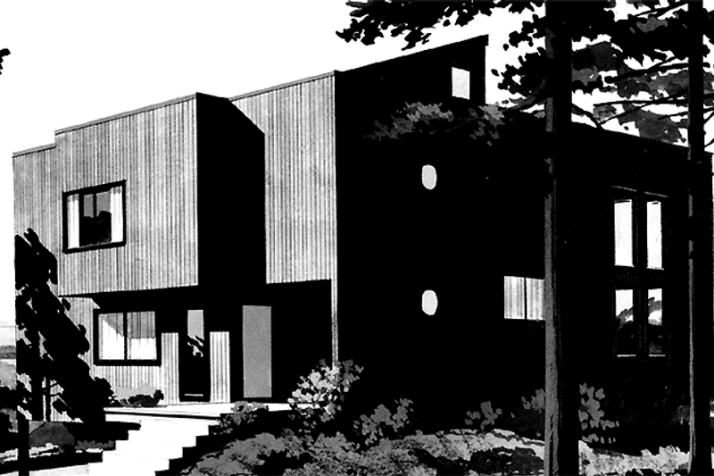 Home Plan - Contemporary Exterior - Front Elevation Plan #320-1199