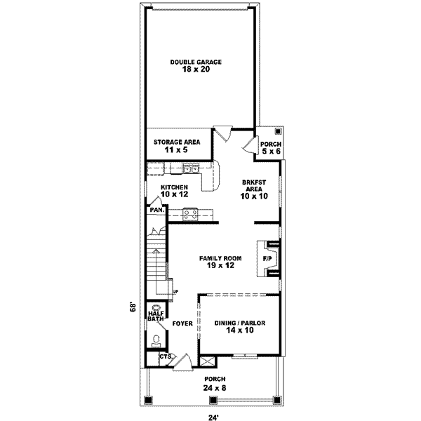 Southern Floor Plan - Main Floor Plan #81-670