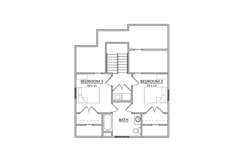 Architectural House Design - Floor Plan - Upper Floor for Craftsman House Plan #936-6 - 3 bed, 2 bath