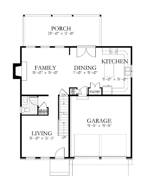 Dream House Plan - Traditional Floor Plan - Main Floor Plan #1029-63