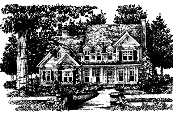 Exterior - Front Elevation 3 for Country House Plan #927-164 - 4 bed, 3 bath