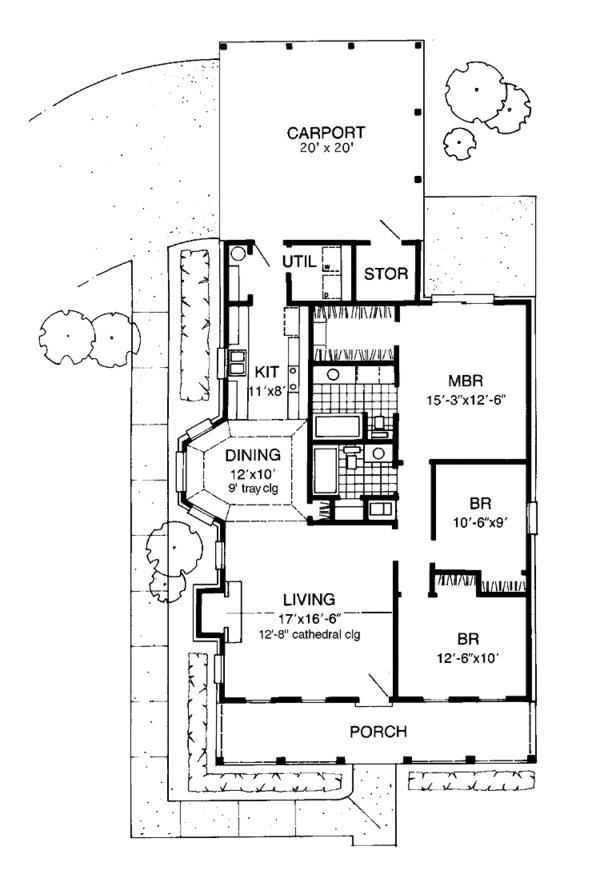 House Plan Design - Country Floor Plan - Main Floor Plan #406-9650