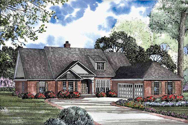 Home Plan - Country Exterior - Front Elevation Plan #17-2941