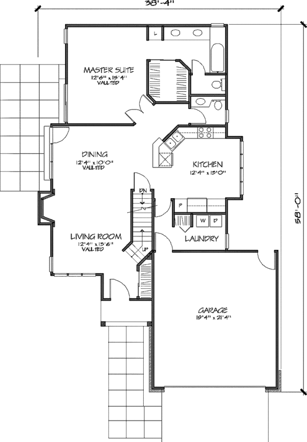 Architectural House Design - Craftsman Floor Plan - Main Floor Plan #320-565