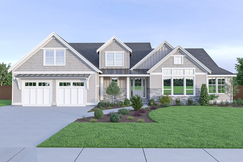 Dream House Plan - Exterior - Front Elevation 4 for Craftsman House Plan #1070-43 - 4 bed, 2.5 bath