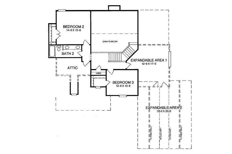 House Design - Floor Plan - Upper Floor for Country House Plan #952-84 - 3 bed, 2.5 bath