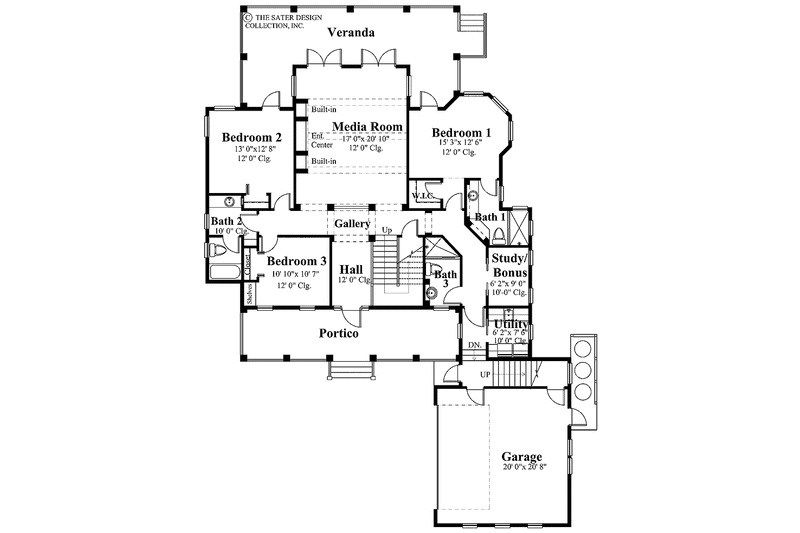 Dream House Plan - Floor Plan - Main Floor for Country House Plan #930-87 - 4 bed, 4.5 bath