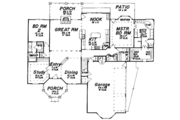 European Style House Plan - 4 Beds 3.5 Baths 3618 Sq/Ft Plan #52-155 