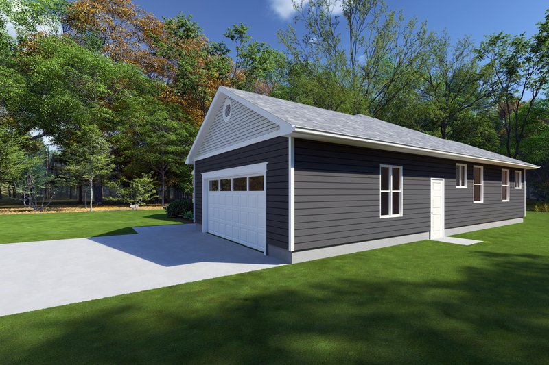 Dream House Plan - Exterior - Other Elevation 1 for Craftsman House Plan #1111-25 - 2 bed, 2 bath
