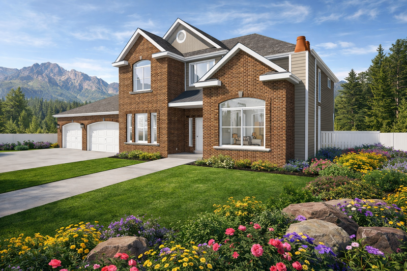 Architectural House Design - Exterior - Front Elevation 4 for Traditional House Plan #1060-444 - 4 bed, 3.5 bath