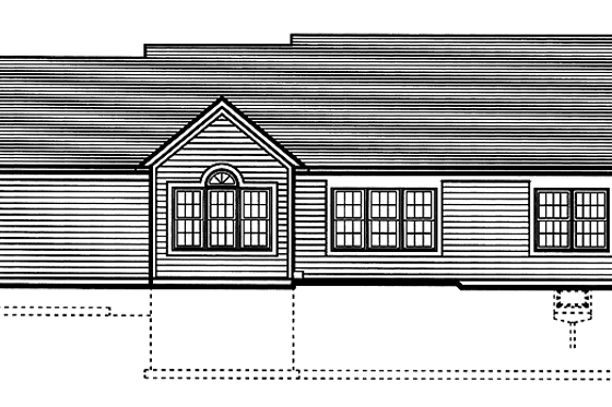 Exterior - Rear Elevation for Craftsman House Plan #46-753 - 3 bed, 2 bath