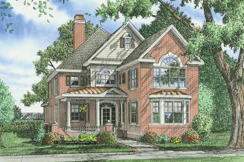 Architectural House Design - Colonial Exterior - Front Elevation Plan #929-856