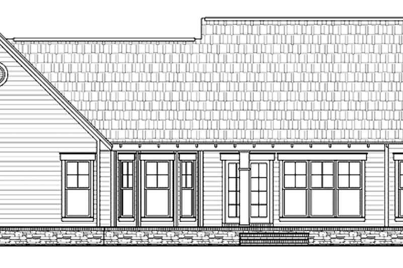 Architectural House Design - Exterior - Rear Elevation for Craftsman House Plan #21-425 - 3 bed, 2 bath