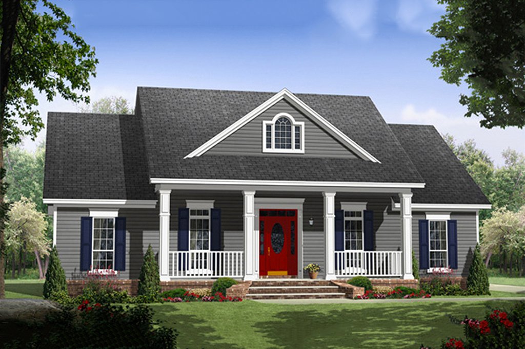 Colonial Style House Plan 3 Beds 2 Baths 1640 Sq Ft Plan 