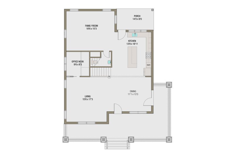 Dream House Plan - Floor Plan - Other Floor for Craftsman House Plan #461-45 - 5 bed, 3.5 bath